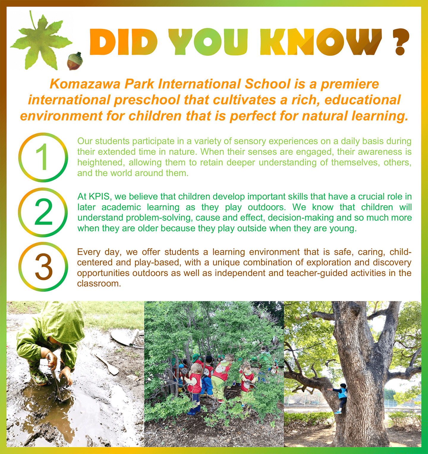 Komazawa park international school | Did You Know